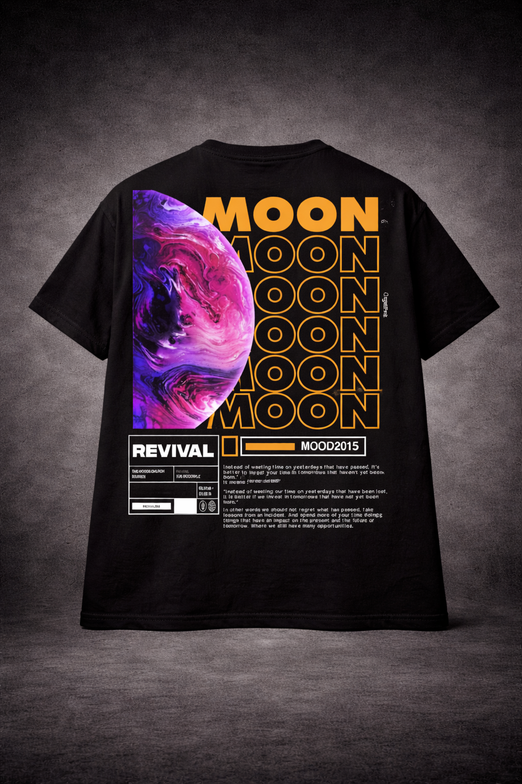 Moon Revival Graphic T-Shirt – Futuristic Streetwear Space Tee