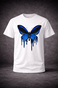 Blue Butterfly Graphic T-Shirt – Aesthetic Drip Design Streetwear Tee