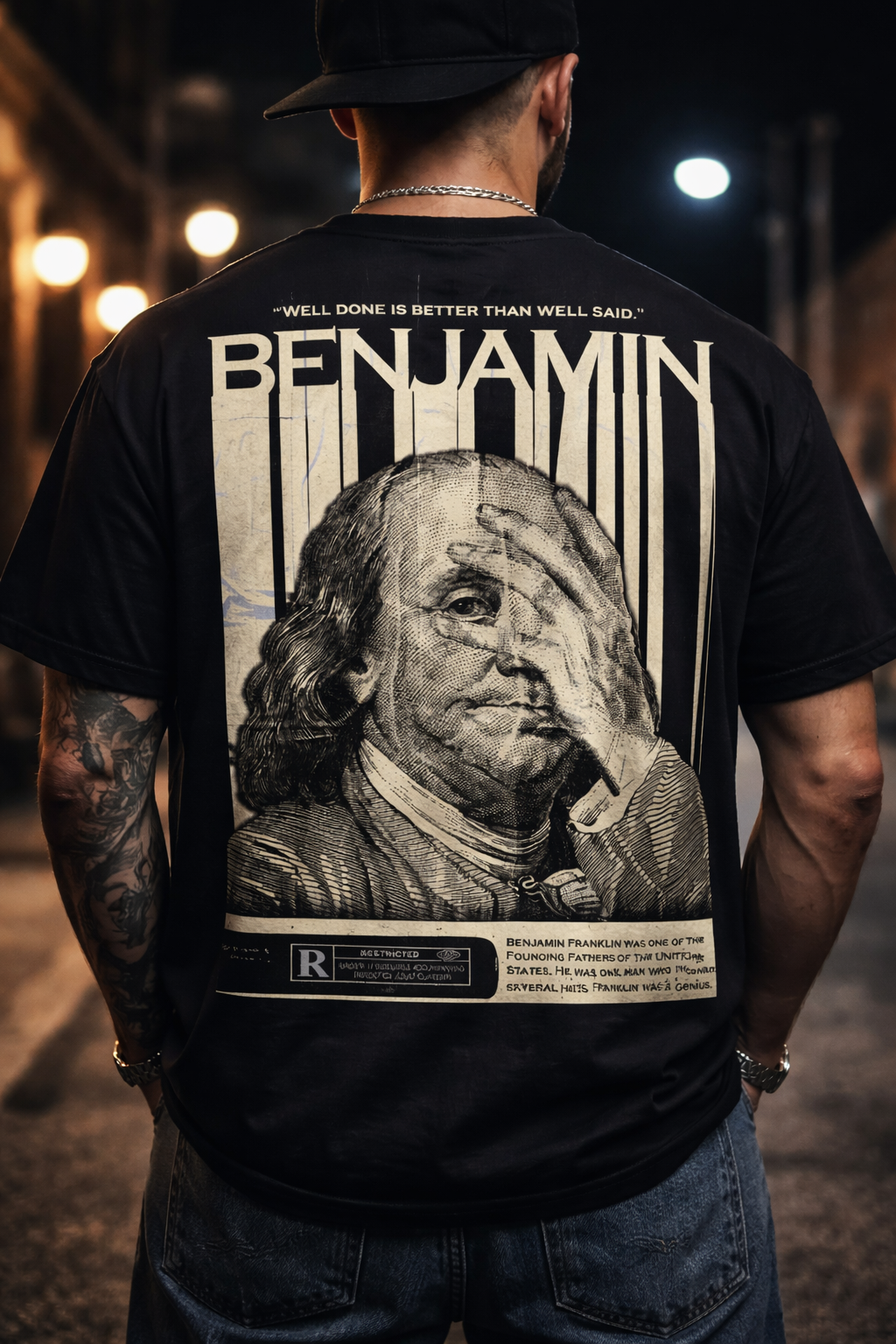 Money Mindset Graphic T-Shirt – Benjamin Franklin Streetwear Tee for Men