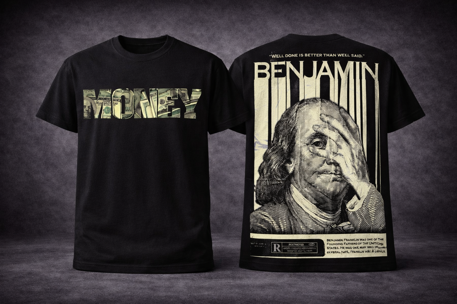 Money Mindset Graphic T-Shirt – Benjamin Franklin Streetwear Tee for Men