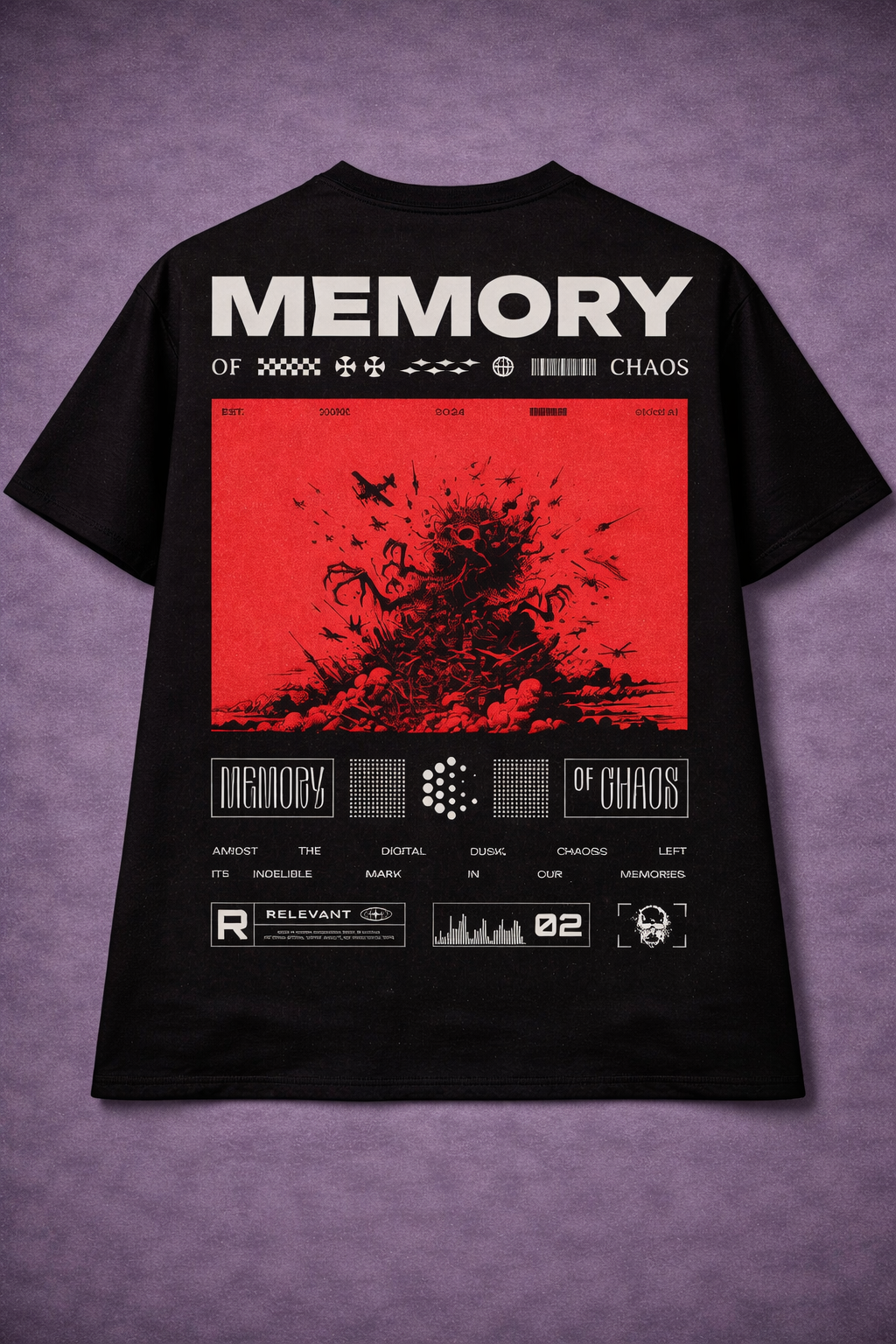 Memory of Chaos Graphic T-Shirt – Dark Aesthetic Streetwear Tee
