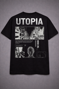UTOPIA Graphic T-Shirt – Futuristic Minimal Streetwear Tee for Men