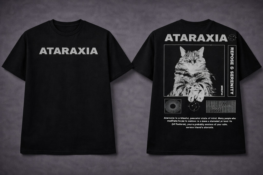 Ataraxia Graphic T-Shirt – Minimal Aesthetic Streetwear Tee for Men