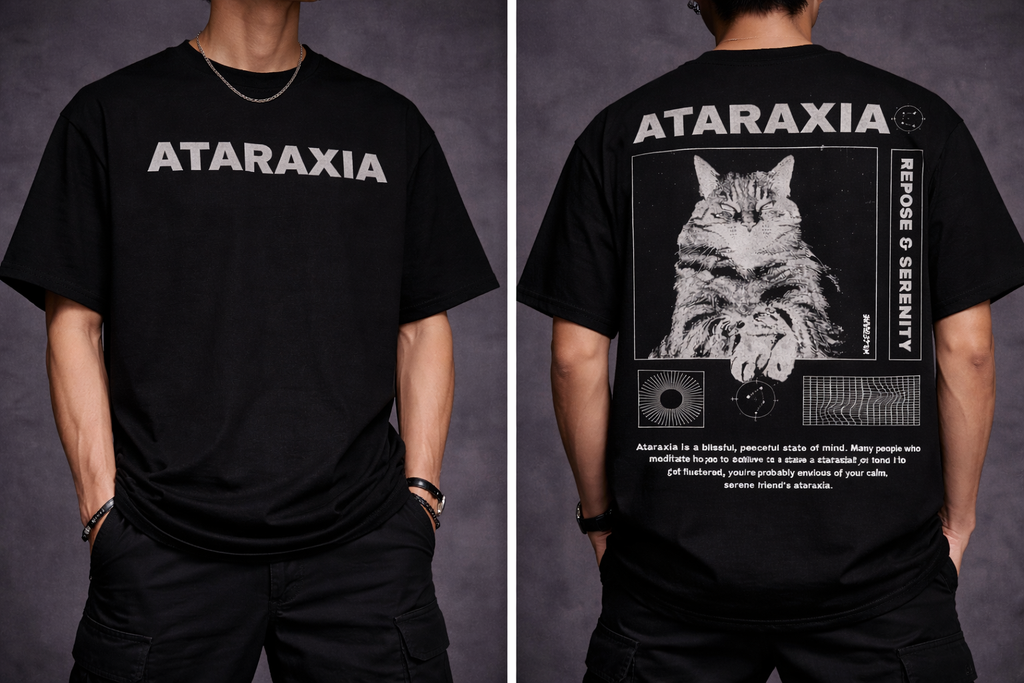 Ataraxia Graphic T-Shirt – Minimal Aesthetic Streetwear Tee for Men
