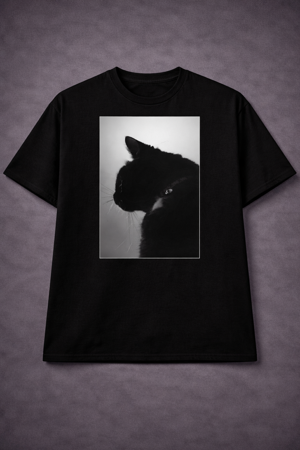 Black Cat Graphic T-Shirt – Minimal Aesthetic Streetwear Tee for Men