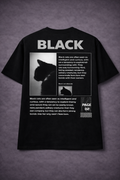 Black Cat Graphic T-Shirt – Minimal Aesthetic Streetwear Tee for Men