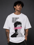 Fight Club Oversized Graphic T-Shirt – Premium White Streetwear Tee for Men